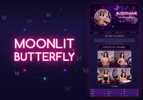 Moonlit Butterfly Pro theme preview