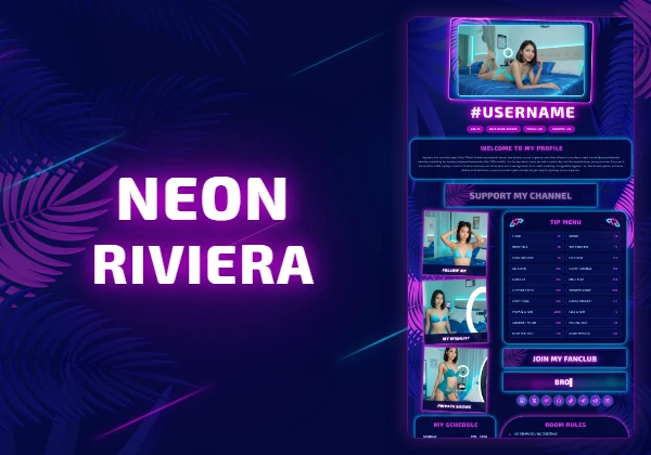 Neon Riviera Pro theme preview